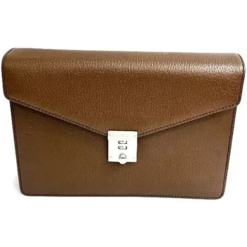 Pre-owned Leather clutches , female, Sizes: ONE SIZE - Salvatore Ferragamo Pre-owned - Modalova