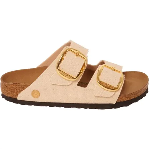 Arizona BB Tex Cream Slippers , female, Sizes: 9 UK - Birkenstock - Modalova