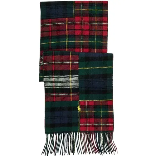 Winter Scarves, male, , Size: ONE SIZE Patchwork Plaid Scarf - Ralph Lauren - Modalova