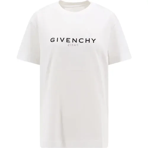 Logo Baumwoll T-Shirt , Damen, Größe: L - Givenchy - Modalova