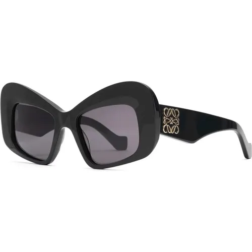 Schmetterlingsstil Sonnenbrille mit dunkelgrauen Gläsern,Schmetterlingsstil Sonnenbrille - Loewe - Modalova