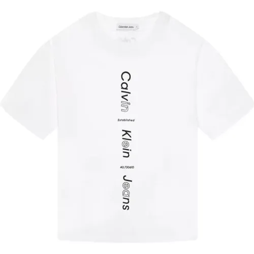 Lässiges Baumwoll-T-Shirt,Lässiges Baumwoll T-Shirt - Calvin Klein Jeans - Modalova