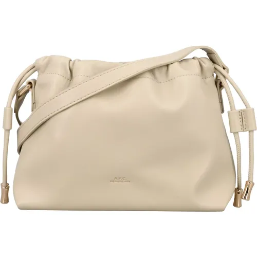 Creme Ninon Mini Bag , female, Sizes: ONE SIZE - A.p.c. - Modalova