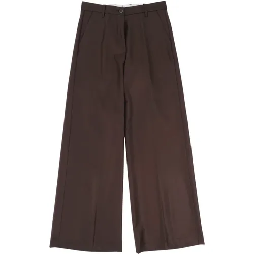 Weite Chino Hose mit Taschen , Damen, Größe: W30 - Nine In The Morning - Modalova