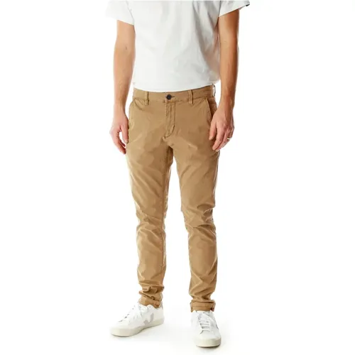 Slim Tapered Chino Hose , Herren, Größe: W31 - Blue de Gênes - Modalova