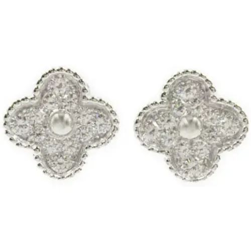 Pre-owned White Gold earrings , female, Sizes: ONE SIZE - Van Cleef & Arpels Pre-owned - Modalova