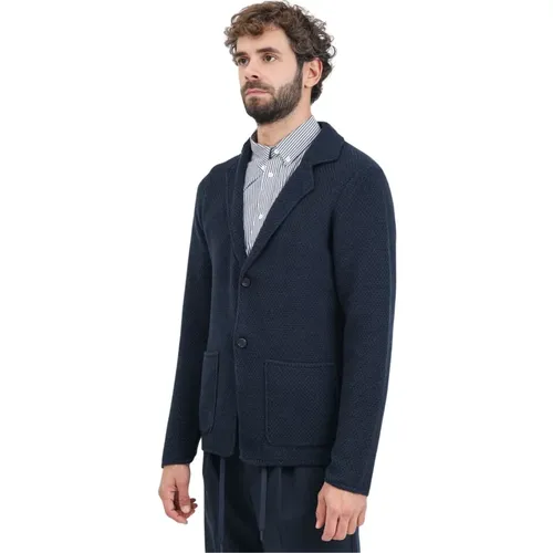 Blauer Cardigan Strickblazer Hybrid - Selected Homme - Modalova