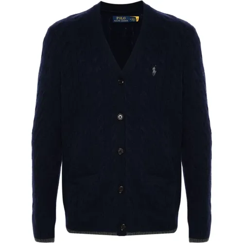 Wool/cashmere cardigan , male, Sizes: XL, M - Ralph Lauren - Modalova