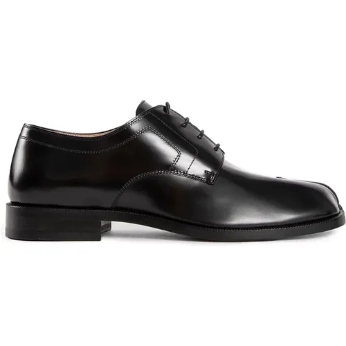 Leather Lace-Up Block Heel Shoes , male, Sizes: 10 UK, 8 UK, 11 UK, 7 UK, 9 UK - Maison Margiela - Modalova