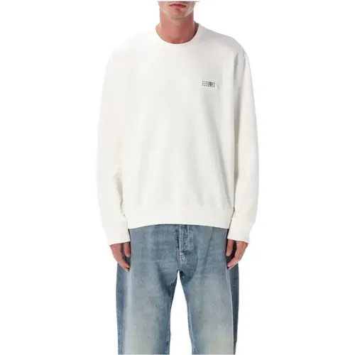 Sweatshirts, male, , Size: L Knitwear Crewneck Sweatshirt Aw25 - MM6 Maison Margiela - Modalova