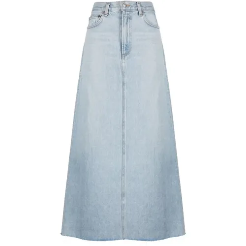 Denim Maxi Skirt , female, Sizes: W26, W27 - Agolde - Modalova