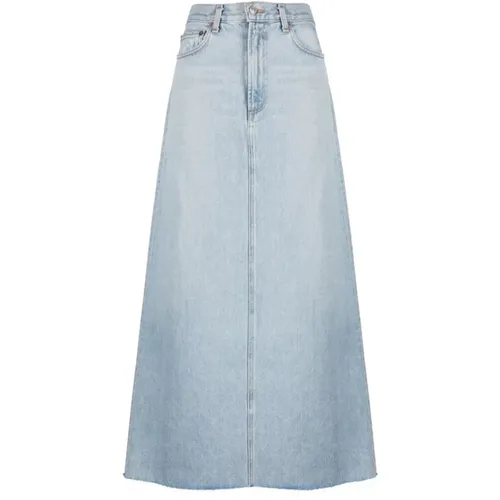 Denim Maxi Skirt , female, Sizes: W28, W26, W24 - Agolde - Modalova