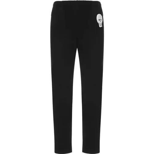 Jersey Skull Straight-Leg Sweatpants , male, Sizes: L - alexander mcqueen - Modalova