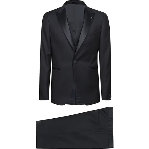 Ceremony Dress with Contrasting Lapel , male, Sizes: S, XL, 3XL - Tagliatore - Modalova