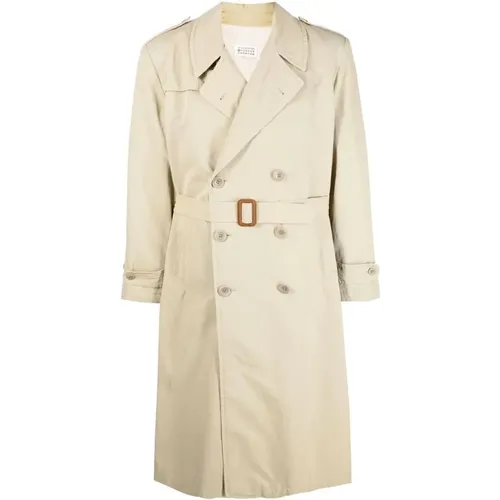 Trench Coats, male, , Size: L Rain Coat with Button Closure and Belt - Maison Margiela - Modalova