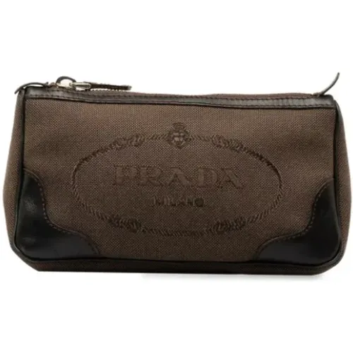 Pre-owned Clutches, female, , Size: ONE SIZE Pre-owned Canvas prada-bags - Prada Vintage - Modalova