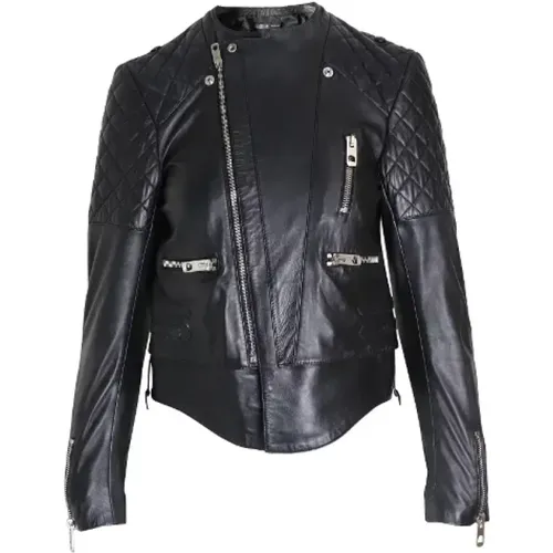 Pre-owned Leather outerwear , female, Sizes: L - Balenciaga Vintage - Modalova