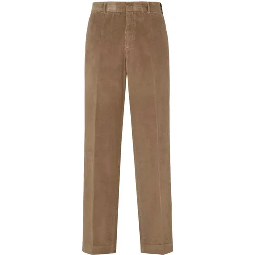 Straight Trousers, male, , Size: M Corduroy Straight Leg Pants - Fendi - Modalova