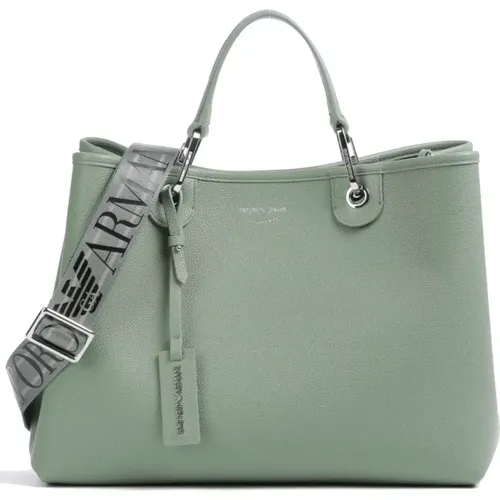 Shopping Bag with Adjustable Strap and Detachable Pouch , female, Sizes: ONE SIZE - Emporio Armani - Modalova