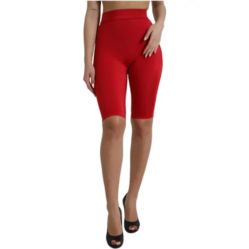 Casual Shorts, female, , Size: XS HighWaisted Biker Shorts - Dolce & Gabbana - Modalova