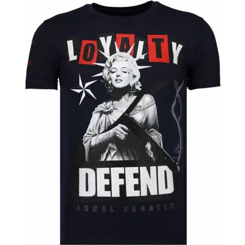 Loyalty Marilyn Rhinestone - Herren T-Shirt - 13-6222N , Herren, Größe: XL - Local Fanatic - Modalova