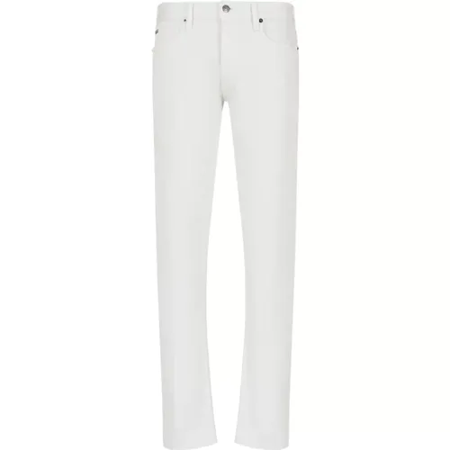 Slim Fit Comfort Denim Jeans - Beige , male, Sizes: W33, W31, W30 - Emporio Armani - Modalova