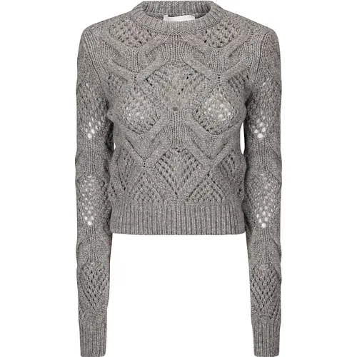 Perforated Knit Long-Sleeved Sweater , female, Sizes: M - SPORTMAX - Modalova