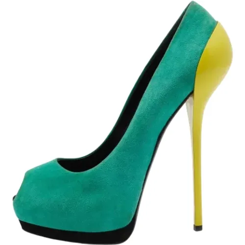 Pre-owned Pumps, female, , Size: 10 US Pre-owned Suede heels - Giuseppe Zanotti Pre-owned - Modalova