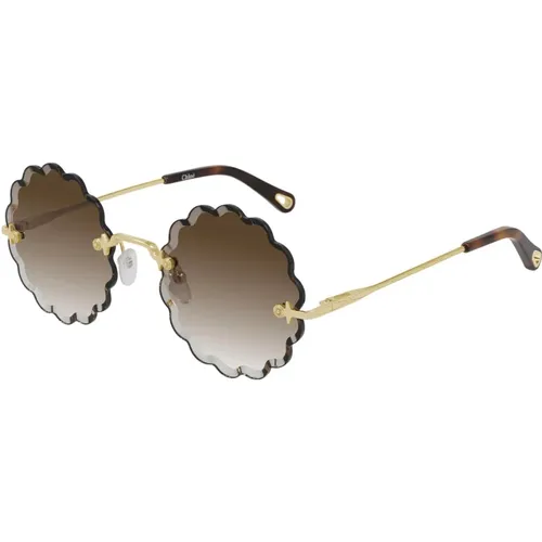 Gold/Braun Sonnenbrille,Sunglasses - Chloé - Modalova
