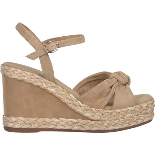 Braided Wedge Sandal with Square Toe , female, Sizes: 5 UK, 9 UK, 8 UK, 4 UK, 3 UK, 7 UK, 6 UK, 2 UK - Alma en Pena - Modalova