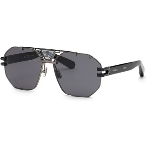 Stylish Smoke Lens Sunglasses , male, Sizes: 63 MM - Philipp Plein - Modalova