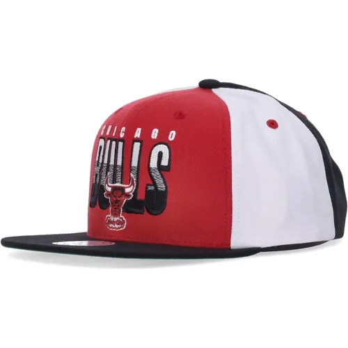 Caps, male, , Size: ONE SIZE Chicago Bulls Snapback Cap Red/Black - Mitchell & Ness - Modalova