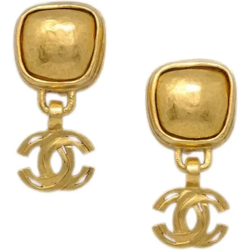 Pre-owned Metal earrings , female, Sizes: ONE SIZE - Chanel Vintage - Modalova