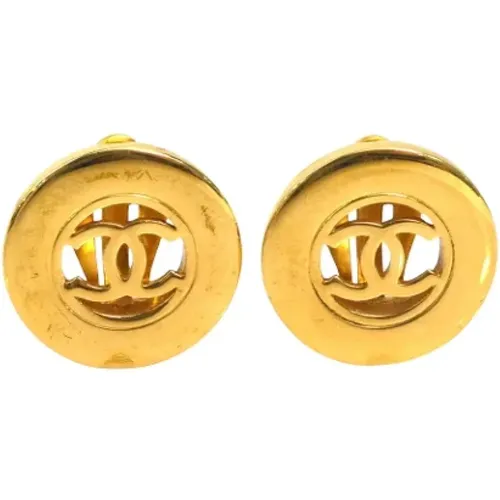 Pre-owned Jewellery, female, , Size: ONE SIZE Pre-owned Metal earrings - Chanel Vintage - Modalova