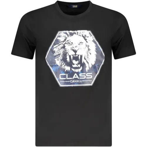 T-Shirts, male, , Size: XL Lion Graphic Tee Shirt - Cavalli Class - Modalova