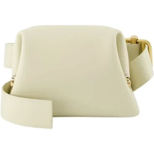 Cream Leather Hobo Bag , female, Sizes: ONE SIZE - Osoi - Modalova