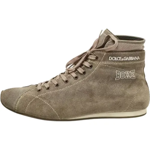 Pre-owned Sneakers, male, , Size: 10 1/2 US Pre-owned Suede sneakers - Dolce & Gabbana Pre-owned - Modalova