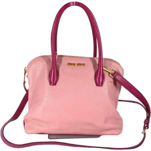 Pre-owned Leather handbags , female, Sizes: ONE SIZE - Miu Miu Pre-owned - Modalova