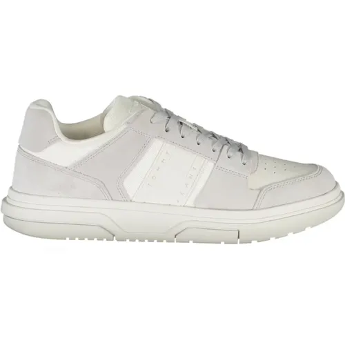 Sporty Lace-Up Sneakers Contrast Logo , male, Sizes: 6 UK, 11 UK, 9 UK, 7 UK, 10 UK, 8 UK - Tommy Hilfiger - Modalova