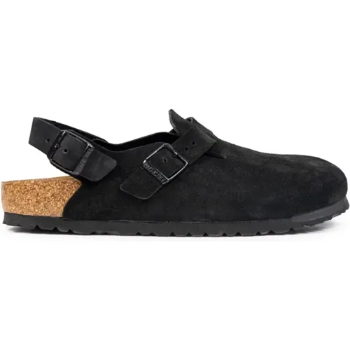 Schwarze Wildleder Ledersandalen , Herren, Größe: 40 EU - Birkenstock - Modalova