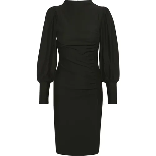 Feminine Dress with Puff Sleeves and High Neck , female, Sizes: S, XS, M, L, XL, 2XS - Gestuz - Modalova