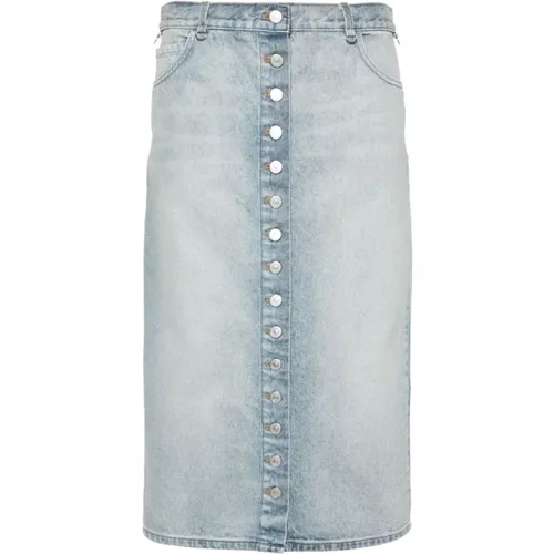 Clear Denim Skirt , female, Sizes: M, XS, S - Courrèges - Modalova