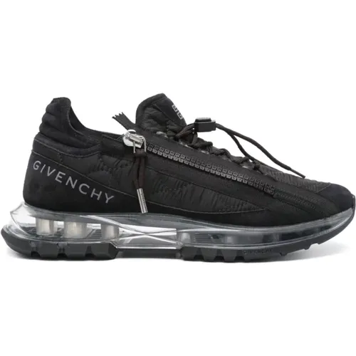 Schwarze Schnürsneaker mit seitlichem Reißverschluss , Herren, Größe: 41 EU - Givenchy - Modalova