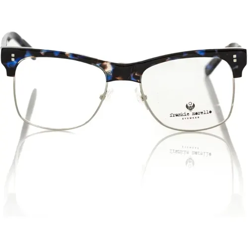 Clubmaster Metallrahmen Blaue Brille , Herren, Größe: ONE Size - Frankie Morello - Modalova