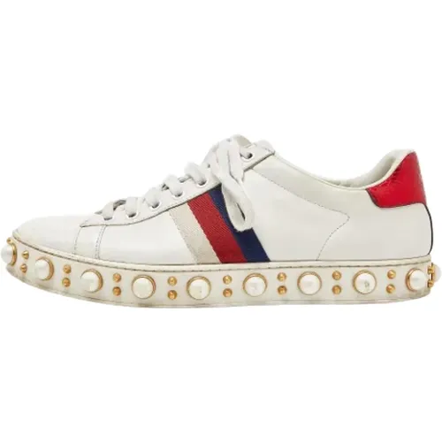 Pre-owned Sneakers, female, , Size: 9 US Pre-owned Leather sneakers - Gucci Vintage - Modalova