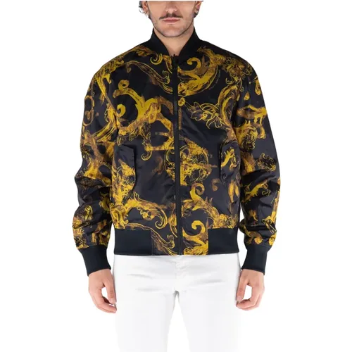 Watercolour Double-Face Bomber Jacket , male, Sizes: M, L - Versace Jeans Couture - Modalova