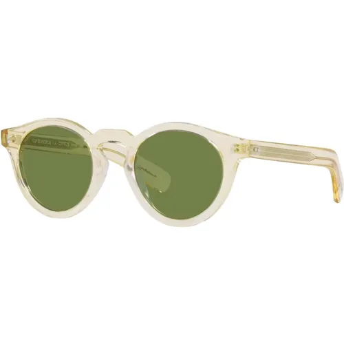 Sunglasses, male, , Size: 49 MM Buff/Green Martineaux Sunglasses - Oliver Peoples - Modalova