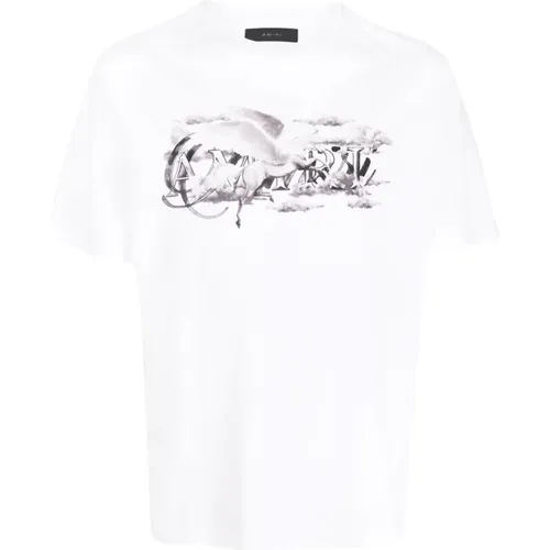 Pegasus Script Logo T-shirt , male, Sizes: XS - Amiri - Modalova