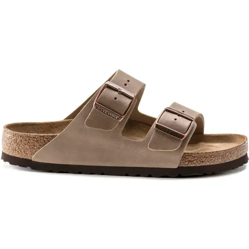 Sliders, female, , Size: 10 US Arizona Soft Footbed Oiled Leather Sandals - Birkenstock - Modalova