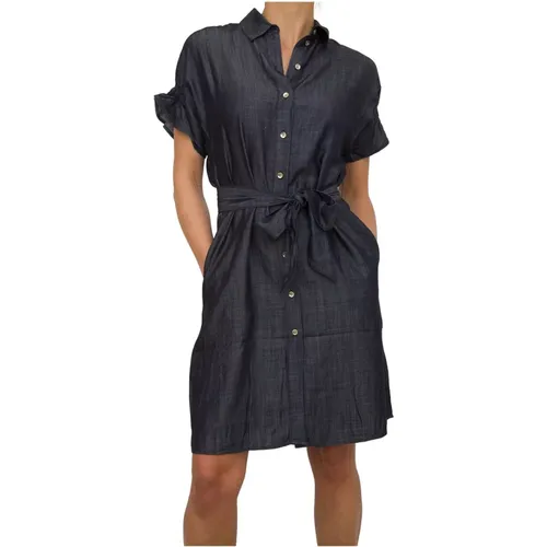 Blaues Jeanskleid , Damen, Größe: 2XS - Armani Exchange - Modalova